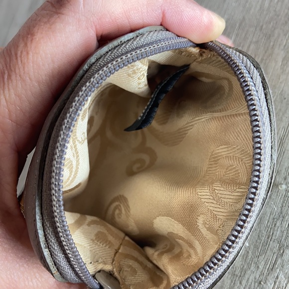 Brighton Yellow Snake Skin Coin Purse with top zip - Picture 5 of 5